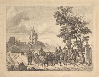 Les Cosaques escortant le chariot de bagages, 1816