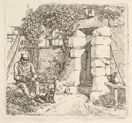 Le vieil homme et son chien poméranien, 1817