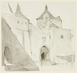 Ancienne porte de ville et bâtiments adjacents