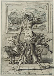 Caricature du Dr Ludwig Schorn à Munich