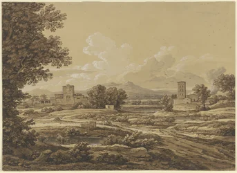 Paysage avec la Torre del Quinto près de Rome