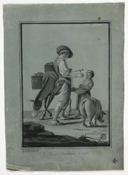Paysan colporteur de pommes