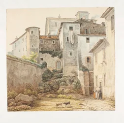 Scène du Monte Rotonda près de la campagne romaine