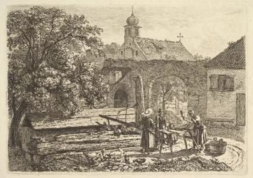 Lavandière près d
