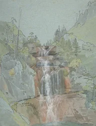 Paysage avec une cascade, 1816
