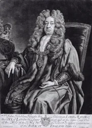Sir John Houblon (1632-1711) gravé par R. Williams