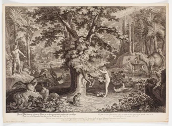 Ève cueille la pomme de l