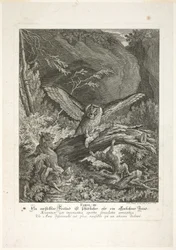 Fable III, planche trois de Lehrreiche Fabeln aus dem Reiche der Theire