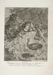 Fable V, planche cinq de Lehrreiche Fabeln aus dem Reiche der Theire