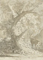 Chasseur visant un cerf dans l
