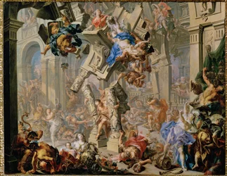 "La vengeance de Samson (huile sur toile)