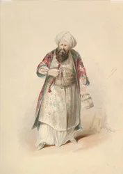 Étude de costume pour Osmin dans L