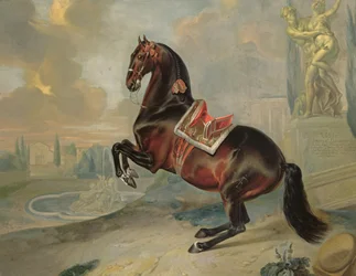 Le cheval bai foncé 