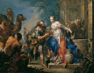 Rebecca au puits, vers 1735 (huile sur cuivre)