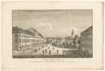 Vue du Marché de Hackescher à Berlin, avec l