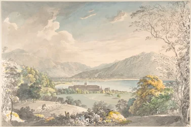 Vue du monastère de Tegernsee vue du nord-est