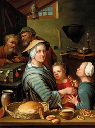 Intérieur de cuisine avec des personnages, seconde moitié du XVIIIe siècle