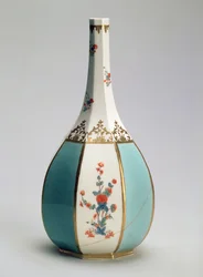 Flacon, en forme de bouteille de saké japonaise, pour la manufacture de Meissen, vers 1725
