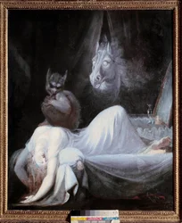 Le Cauchemar. Peinture de Johann Heinrich Füssli (Fuseli) (1741-1825), école suisse