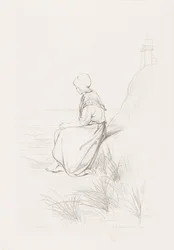 Fille dans les dunes