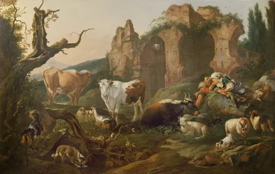Animaux de ferme dans un paysage, 1685