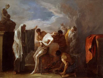 Le martyre de Saint Laurent par Johann Heinrich Schonfeld (vers 1609-1683)