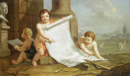 Allégorie représentant le nivellement des anciennes fortifications, vers 1768