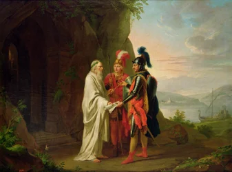Carlo et Ubaldo visitent le sorcier dans leur recherche du Rinaldo perdu, 1782