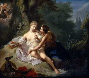 Jupiter sous les traits de Diane séduisant Callisto