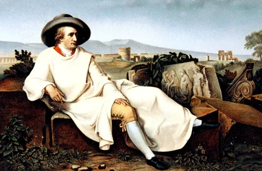 Goethe en Italie, carte postale, c. 1900