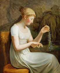 Fille avec des fleurs