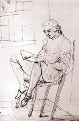 Johann Wolfgang Von Goethe dans sa maison à Rome par Johann Heinrich Wilhelm Tischbein