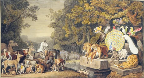 La cour des animaux, illustration du Chant IV de "Reineke Fuchs" de Goethe