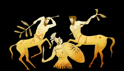 Thésée combattant les centaures au mariage de Pirithoos et Hippodamie