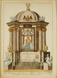 Monument funéraire (Castrum Doloris) érigé par les citoyens de Vienne pour la messe de requiem de l