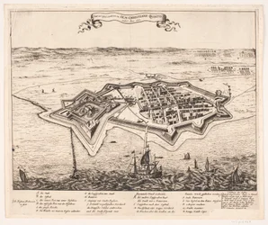Ville et château de Landscron conquis par I.K.M Christiano Quinto en 1676