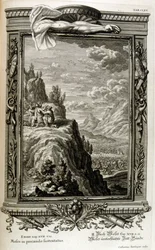 Aaron et Hur soutiennent la main de Moïse sur le Sinaï, lorsque les Israélites ont fui en Sinaï, Exode d