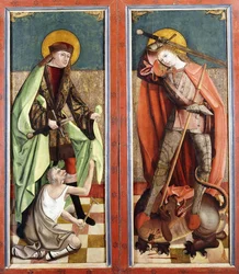 Saint Martin et le mendiant; et Saint Georges et le dragon - les ailes d