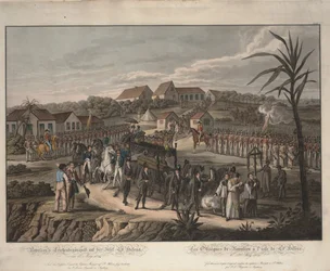 Procession funéraire de Napoléon Bonaparte à Sainte-Hélène, 1821