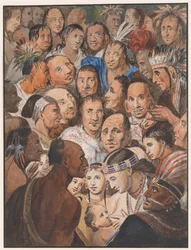 Tableau des visages indiens