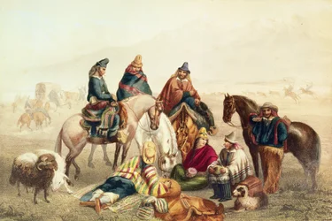 Costumes des rustiques chiliens, illustration de 