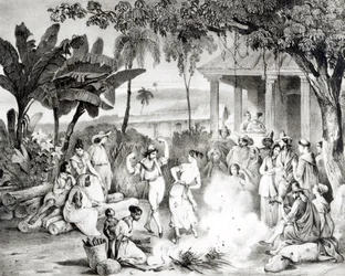Danse Landu, gravée par Victor Adam et Monthellier