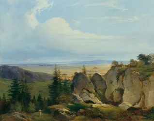 La lande de Wiener-Neustadt vue de Wetzelsdorf