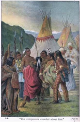 Ses compagnons se pressaient autour de lui