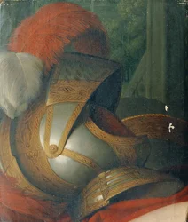 Casque et bouclier rond