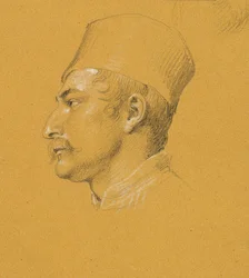 Étude de portrait pour "Sortie de Nikolaus Zrinyi devant la forteresse de Szigeth"