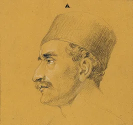 Étude de portrait pour "La sortie de Nicolas Zrinyi devant la forteresse de Szigeth"