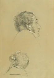 Deux études de tête pour "Retour de l