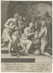 Adoration des bergers dans une niche