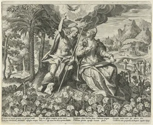 Le Christ et son épouse dans une vigne (Cantique des Cantiques)